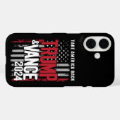 トランプ ヴァンス 2024 アメリカ国旗 アメリカを取り戻せ Case-Mate iPhoneケース (裏面 (横))