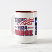 トランプ ヴァンス 2024 ツートーンマグカップ (正面左)