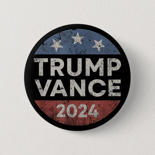 トランプ ヴァンス 2024 副大統領 VP 選挙 レトロ 缶バッジ (正面)