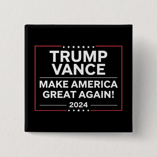 トランプ ヴァンス 2024 大統領 JD ヴァンス 副 MAGA 缶バッジ (正面)