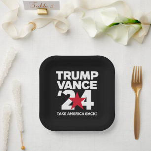 トランプ ヴァンス 2024 投票 トランプ 2024 選挙 ペーパープレート