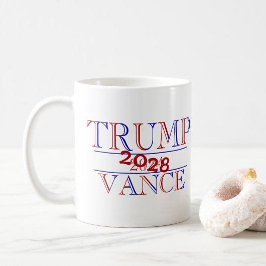 トランプ ヴァンス 2024 - 2028？ コーヒーマグカップ (ドーナツ)