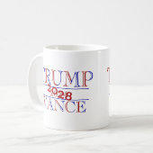 トランプ ヴァンス 2024 - 2028？ コーヒーマグカップ (正面左)