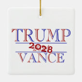 トランプ ヴァンス 2024 - 2028? セラミックオーナメント (裏面)