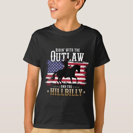 トランプ ヴァンス 2025 無法者のヒルビリーと共に Tシャツ (正面)