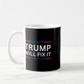 トランプ ヴァンス 2025 選挙で解決する コーヒーマグカップ (左)