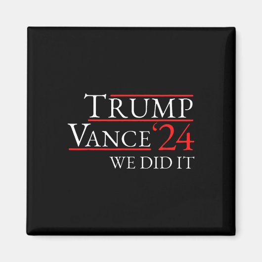 トランプ ヴァンス 24 諦めない マグネット (正面)