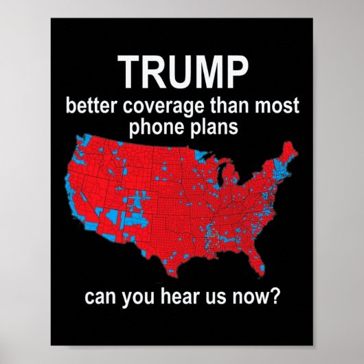 トランプ「今聞こえてる?」携帯電話の電波 (c) 風刺 ポスター (正面)