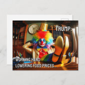 トランプ：働く懸命食料価格を下げる… ポストカード (正面/裏面)