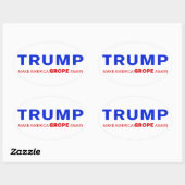 トランプ：再びアメリカを作る 楕円形シール (シート)