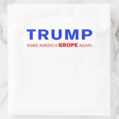 トランプ：再びアメリカを作る 楕円形シール (バッグ)