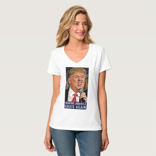 トランプ:再びアメリカを怒らせる Tシャツ (正面フル)