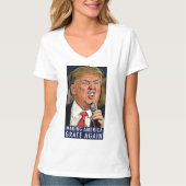 トランプ：再びアメリカを怒らせる Tシャツ (正面)
