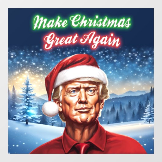 トランプ – 再びクリスマスを作素晴らしる ウィンドウサイン (シート)