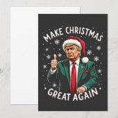 トランプ 再びクリスマスを偉大に トランプ クリスマス ウェア 招待状 (正面/裏面)