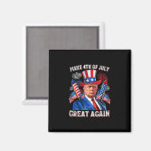 トランプ 再び偉大な独立記念日 MAGA 男女兼用 花火 Tシャツ メンズ マグネット (正面/裏面)