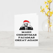 トランプ、再び政治的なクリスマスのパジャマ素晴らしを作る カード (黄色い花)