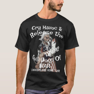 トランプ 叫ぶ 混乱 リリース ホットドッグ 戦争 チリソース WH Tシャツ