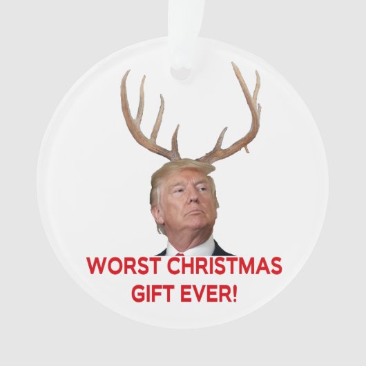 トランプ、史上最悪のクリスマスプレゼント！ オーナメント (正面)