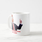 トランプ、史上最悪のクリスマスプレゼント! コーヒーマグカップ (正面左)