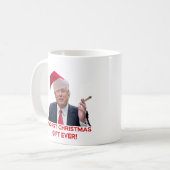 トランプ、史上最悪のクリスマスプレゼント！ コーヒーマグカップ (正面左)