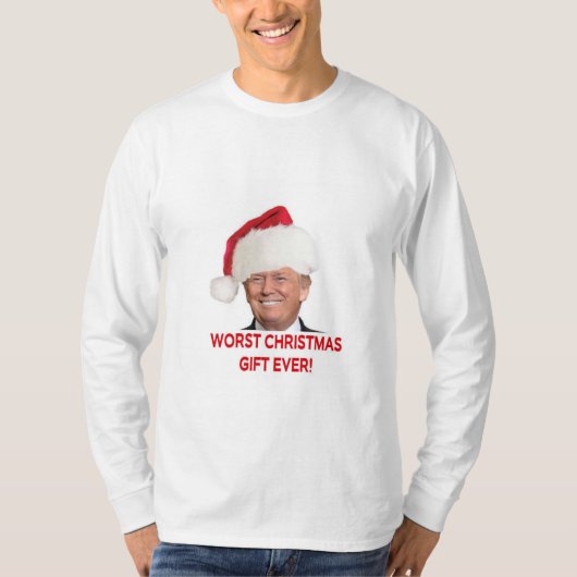 トランプ、史上最悪のクリスマスプレゼント! Tシャツ (正面)