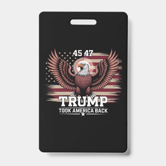 トランプ 大統領 第45代 第47代 2025年 アメリカ 国旗 イーグル バッジ (正面)