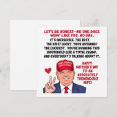 トランプ　妻への母の日のプレゼント シーズンカード (正面/裏面)