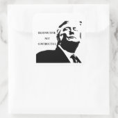 トランプ/建設的でない/破壊的ステッカー スクエアシール (バッグ)