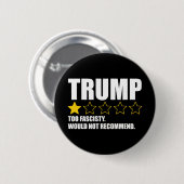 トランプ - 強権的すぎてお勧めしません 缶バッジ (正面&裏面)