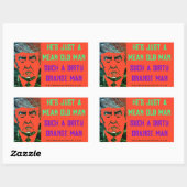 （トランプ）彼はただの卑劣なオールドオレンジマンだ 長方形シール (シート)