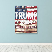トランプ！救アメリカ。 キャンバスプリント (インサイチュ (ウッドフロア))