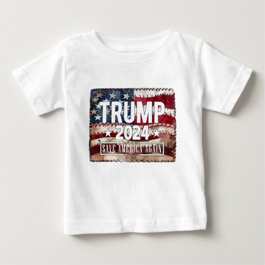 トランプ！救アメリカ。 ベビーTシャツ (正面)