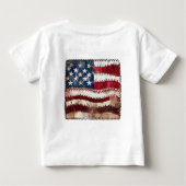 トランプ！救アメリカ。 ベビーTシャツ (裏面)