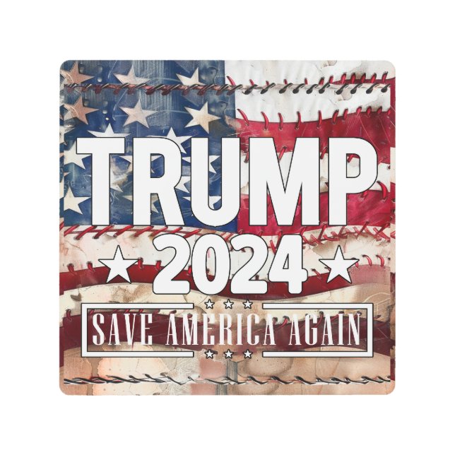 トランプ！救アメリカ。 メタルプリント (正面)