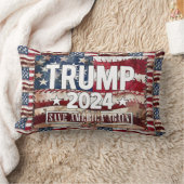 トランプ！救アメリカ。 ランバークッション (ブランケット)