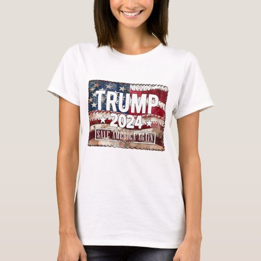 トランプ！救アメリカ。 Tシャツ (正面)