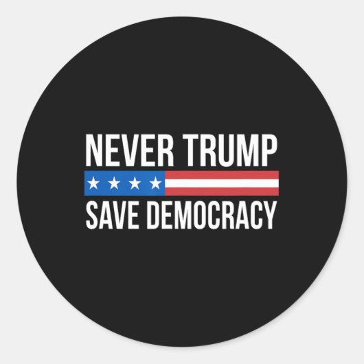 トランプ – 救民主主義- ラウンドシール (正面)