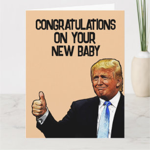 トランプ 新しい赤ちゃん おめでとう グリーティングカード