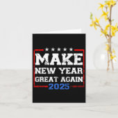 トランプ 新年を再び偉大に 2025 祝賀会 カード (黄色い花)