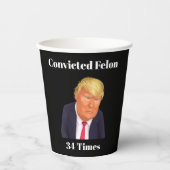 トランプ 有罪重罪人 ペーパカップ 紙コップ (正面)