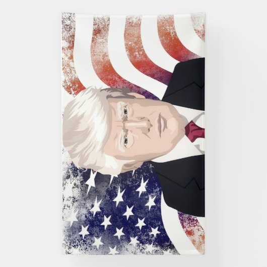 トランプ 横断幕 (縦)
