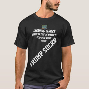 トランプ 清掃サービス ビジネス スタッフ ロゴユニフォーム Tシャツ