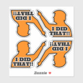 トランプ「私がやった!!」 シルエットオレンジビニールカット シール (シート)