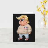 トランプ 私はただのクールなヤツ 2024年面白いミーム カード (黄色い花)