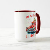 トランプ 私はクリスマスのために帰宅します マグカップ (正面右)