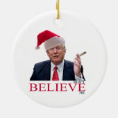 トランプ、私信じはない セラミックオーナメント (裏面)