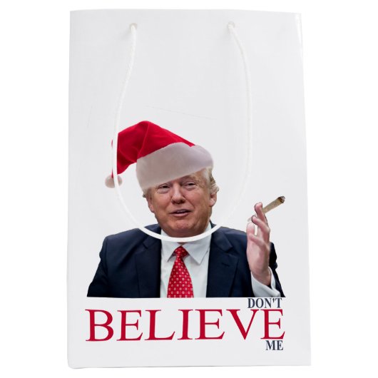 トランプ、私信じはない ミディアムペーパーバッグ (正面)