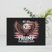 トランプ 第45代 第47代大統領 旗 2025 イーグル アメリカ 招待状 (スタンド正面)