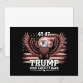 トランプ 第45代 第47代大統領 旗 2025 イーグル アメリカ 招待状 (正面/裏面)